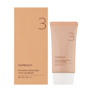 Солнцезащитный тонирующий крем для лица &mdash; Numbuzin No.3 Porcelain Base-skip Tone Up Beige SPF50+ PA++++, 50ml