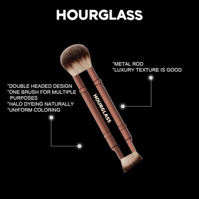 Hourglass Double Ended Complexion Brush - телескопічний пензлик для макіяжу 2в1