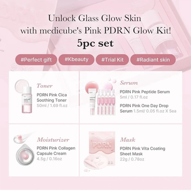 Набір для обличчя Medicube PDRN Pink Glow Kit з PDRN та колагеном
