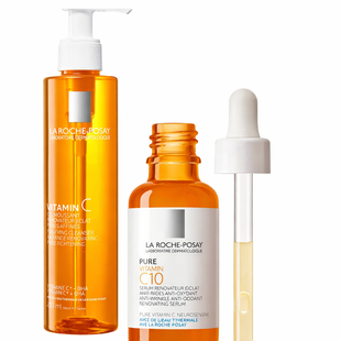 La Roche-Posay Vitamin C комплекс: очищувальний гель Vitamin C Gel Moussant 200 мл + сироватка Pure Vitamin C10