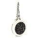 Мини кейс Chanel Tweed Quilted Round Filigree Pouch With Chain White/Black